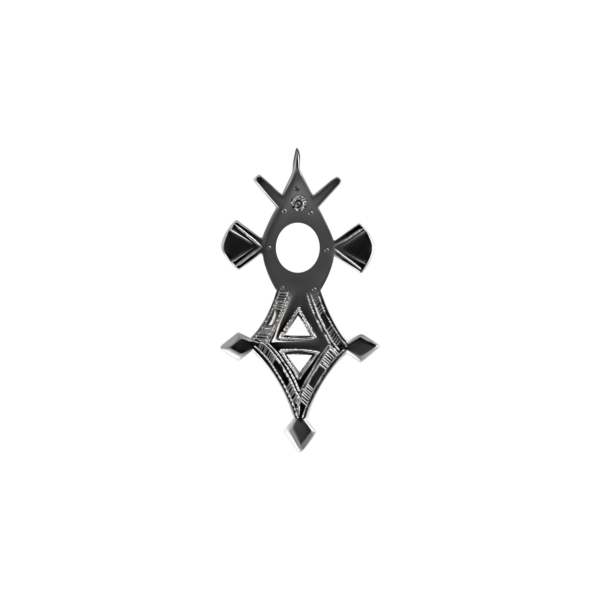 Tuareg Kreuz aus Silber Nr. 2 mit Halskette (Onix)