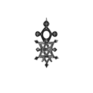 Tuareg Kreuz aus Silber Nr. 7 mit Halskette (Onix)