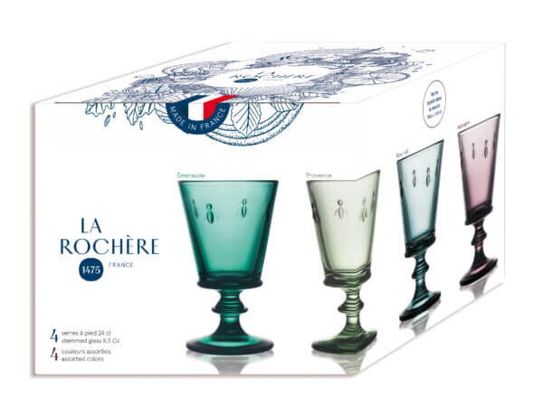 La Rochère ABEILLE Weinglas farbig 24 cl (4er Pack)