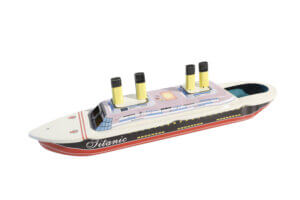 Pop Pop Boot Titanic "Lithografiert", Made in India (Kerzendampfboot)